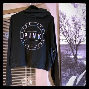 🚫SOLD🚫VS Pink Full Zip Cropped Watercolor